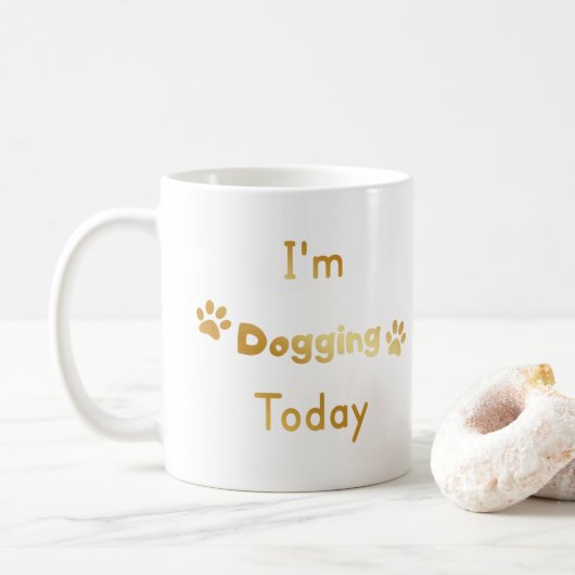 Ik ga vandaag doggen koffiemok (Met donut)