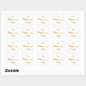 Ik ga vandaag doggen vierkante sticker (Vel)