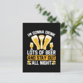 Ik ga veel bier drinken briefkaart (Staand voorkant)