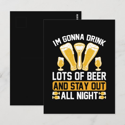 Ik ga veel bier drinken briefkaart (Voorkant / Achterkant)
