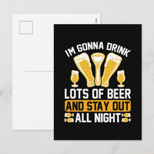 Ik ga veel bier drinken feestdagenkaart