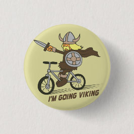 Ik ga Viking Funny Wordplay Flair Button