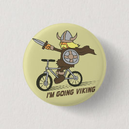 Ik ga Viking Funny Wordplay Flair Button