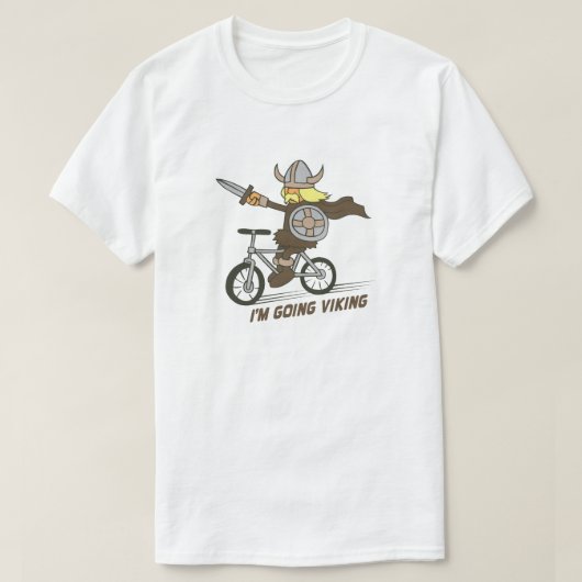 Ik ga viking grappig woordspel t-shirt (Design voorkant)