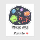 Ik ga Viral Funny Virus Pun Sticker (Vel)