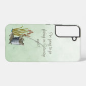 Ik ga vissen op emmer vis samsung galaxy hoesje (Achterkant horizontaal)