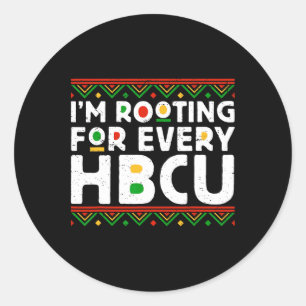 Ik ga voor elke hbcu historische zwarte poot kijke ronde sticker
