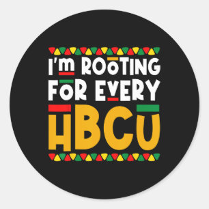 Ik ga voor elke hbcu historische zwarte poot kijke ronde sticker