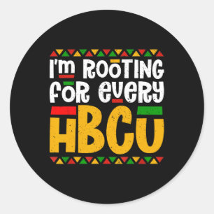Ik ga voor elke hbcu historische zwarte poot kijke ronde sticker