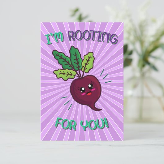 Ik ga voor je eten pun. bedankkaart (Staand voorkant)