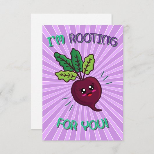 Ik ga voor je eten pun. bedankkaart (Voorkant / Achterkant)