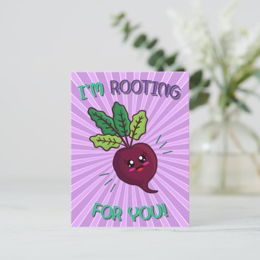 Ik ga voor je eten pun. briefkaart (Staand voorkant)