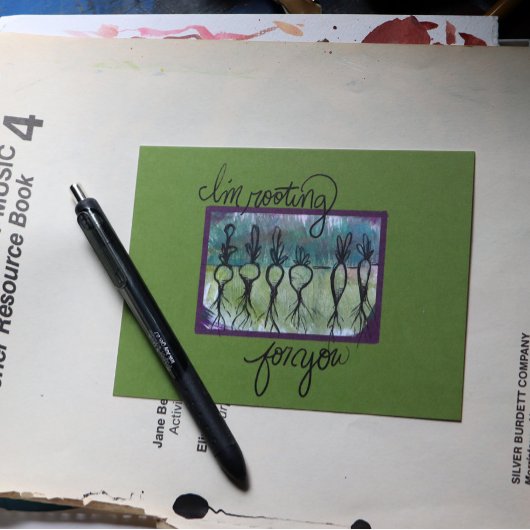 Ik ga voor je wortelgroenten briefkaart