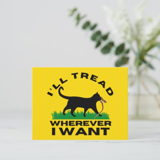 Ik ga waar ik wil briefkaart (Staand voorkant)