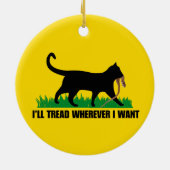 Ik ga waar ik wil keramisch ornament (Achterkant)