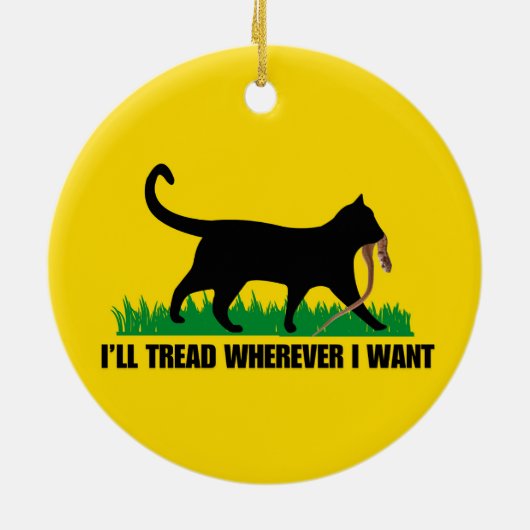 Ik ga waar ik wil keramisch ornament (Achterkant)