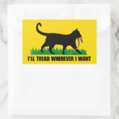 Ik ga waar ik wil rechthoekige sticker (Tas)