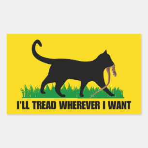 Ik ga waar ik wil rechthoekige sticker