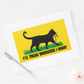 Ik ga waar ik wil rechthoekige sticker (Envelop)