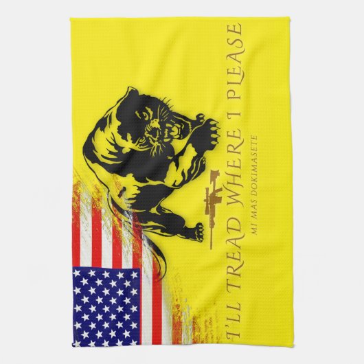 Ik ga waar ik wil theedoek (Verticaal)