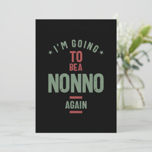 Ik ga weer een nonno worden. | Grootvader Kaart (Staand voorkant)