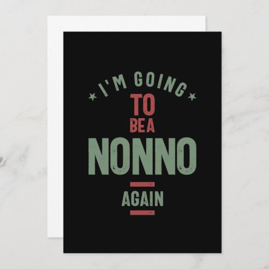 Ik ga weer een nonno worden. | Grootvader Kaart (Voorkant / Achterkant)