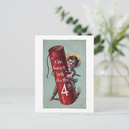 Ik ga weg op het vierde nummer 1 briefkaart (Staand voorkant)