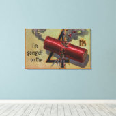 Ik ga weg op het vierde nummer 2 canvas afdruk (Insitu (Houten vloer))