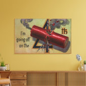 Ik ga weg op het vierde nummer 2 canvas afdruk (Insitu (Woonkamer))