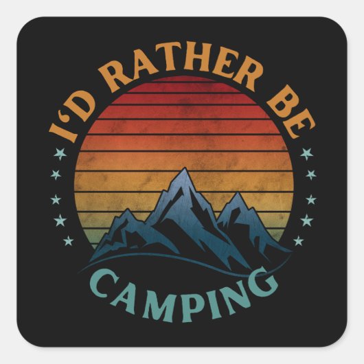 IK GAA LIEVER KAMPEREN VIERKANTE STICKER (Voorkant)