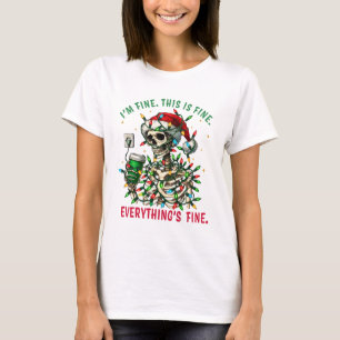 Ik Gaat Best Dit Gaat Best Alles Is Prima Skelet  T-shirt