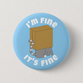 Ik Gaat Goed Grappige Kat Speld Ronde Button 5,7 Cm
