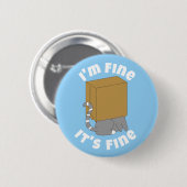 Ik Gaat Goed Grappige Kat Speld Ronde Button 5,7 Cm (Voorkant /achterkant)