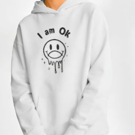 Ik Gaat Goed Smeltende Smiley Face Streetwear T-Sh Hoodie