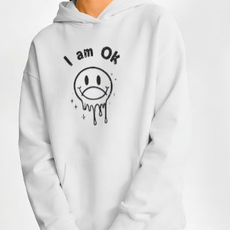 Ik Gaat Goed Smeltende Smiley Face Streetwear T-Sh Hoodie