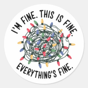 Ik Gaat Het Goed Dit Is Goed Alles Is Goed Grappig Ronde Sticker