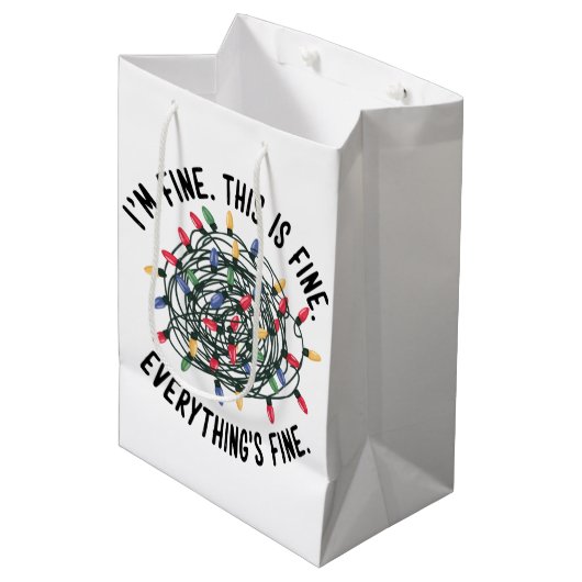 Ik Gaat Het Goed Dit is Prima Alles is Goed Grappi Medium Cadeauzakje (Voorkant Gekanteld)
