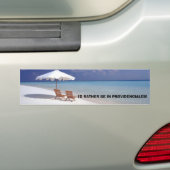 IK GAE LIEVER NAAR PROVIDENCIALES! BUMPERSTICKER (Op auto)