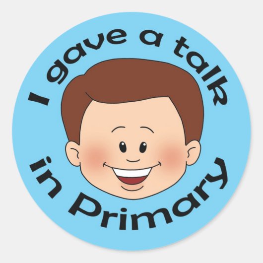 Ik gaf een lezing in Primary Ronde Sticker (Voorkant)