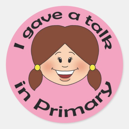 Ik gaf een lezing ronde sticker (Voorkant)