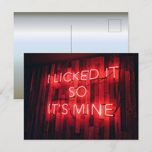 Ik gaf het zo zijn mijn. briefkaart (Voorkant / Achterkant)