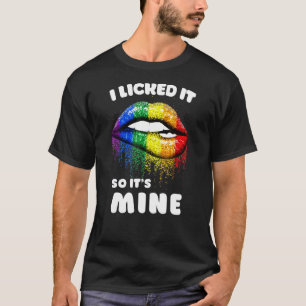 Ik gaf het zo zijn mijne - lips regenboog - Gay T-shirt