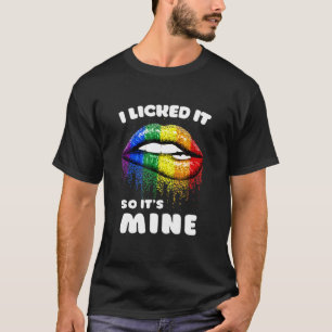 Ik gaf het zo zijn mijne - lips regenboog - Gay T-shirt