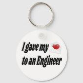 Ik gaf mijn hart aan een ingenieur sleutelhanger (Achterkant)