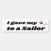 Ik gaf mijn hart aan een Sailor Bumpersticker (Voorkant)