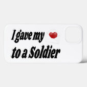Ik gaf mijn hart aan een soldaat Case-Mate iPhone case (Achterkant (horizontaal))