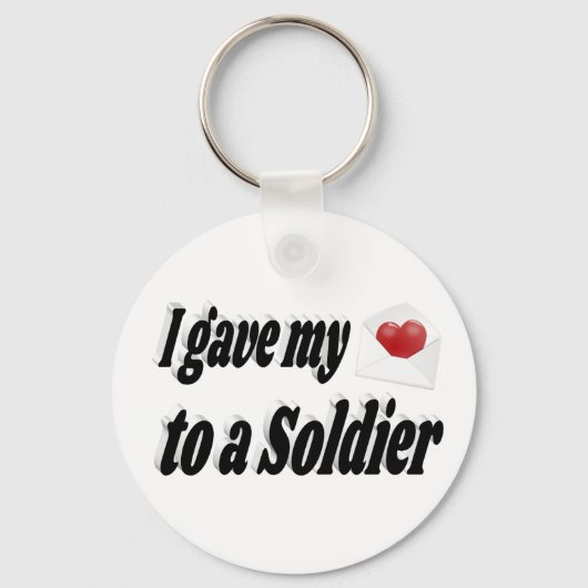 Ik gaf mijn hart aan een soldaat sleutelhanger (Voorkant)