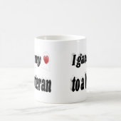 Ik gaf mijn hart aan een Veteranenzwarte tekst Koffiemok (Center)
