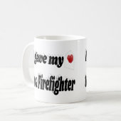 Ik gaf mijn hart aan een zwarte tekst van de brand koffiemok (Voorkant links)