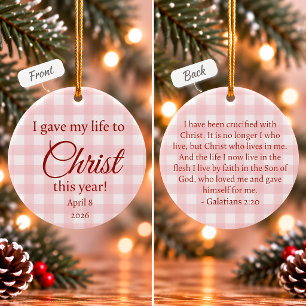 Ik Gaf Mijn Leven Aan Christus Kerstmis Keramisch Ornament